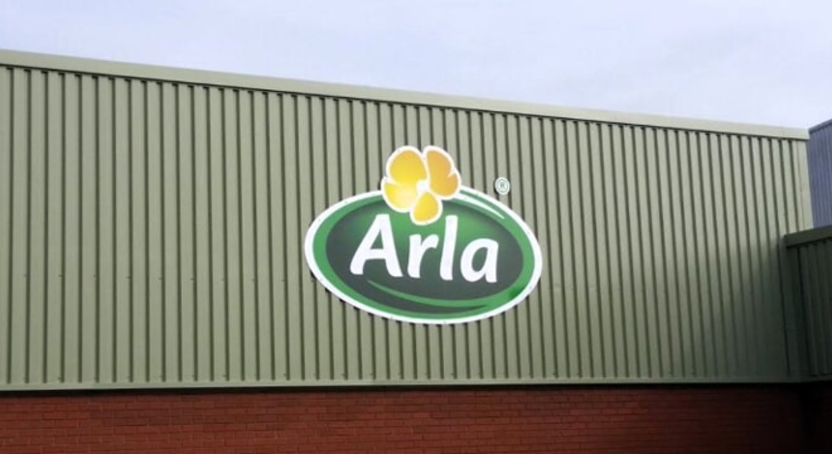 Arla sign on the exterior of a facility